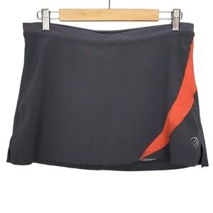 MPG Women's Athletic Skirt Skort Grey Orange Stretch Size M